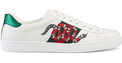 gucci sneakers men snake|gucci ace embroidered sneakers.